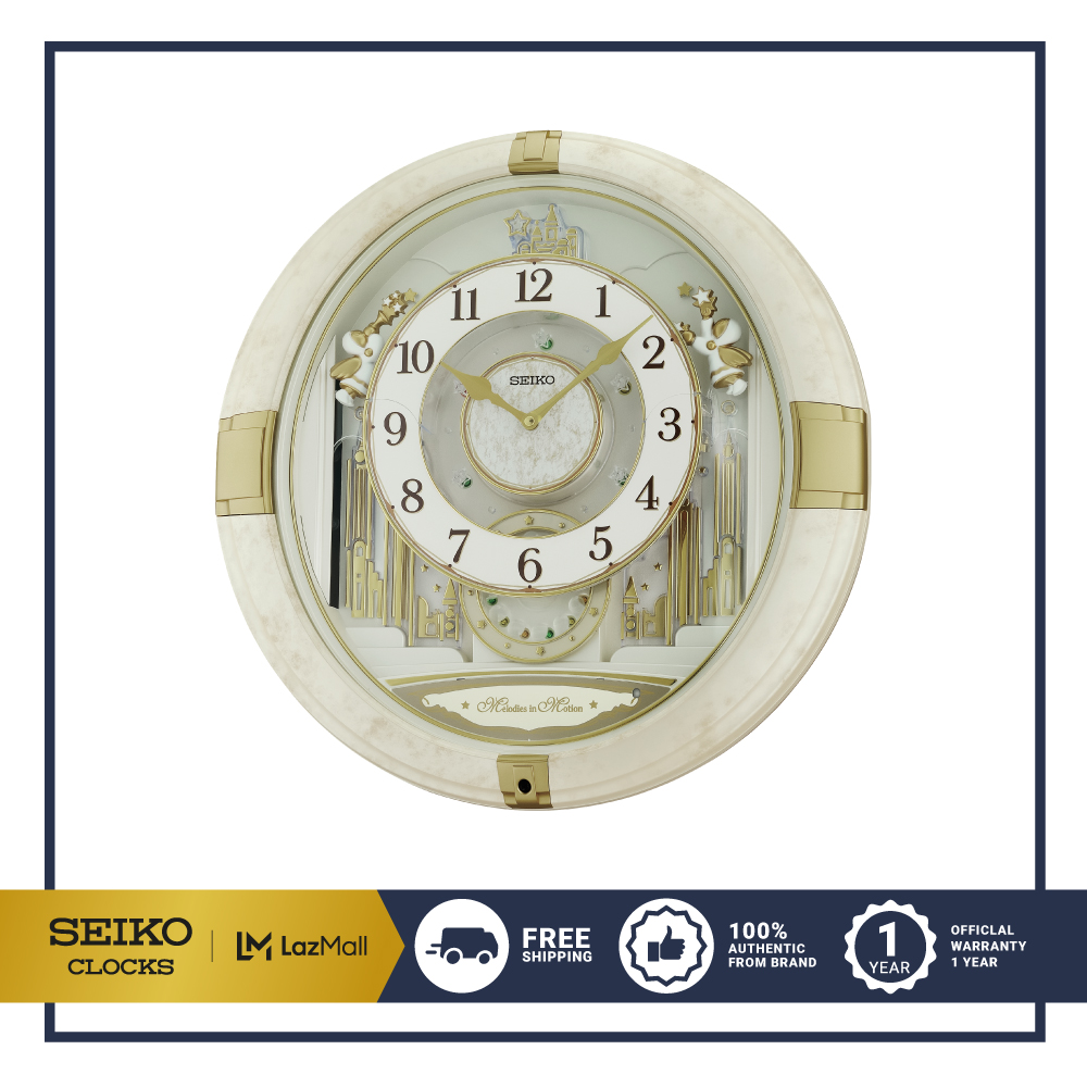 SEIKO CLOCKS นาฬิกาเมโลดี้ รุ่น QXM603W ขนาด 16.7 นิ้ว สีขาว ราคา 10,100 บาท*ส่งฟรี