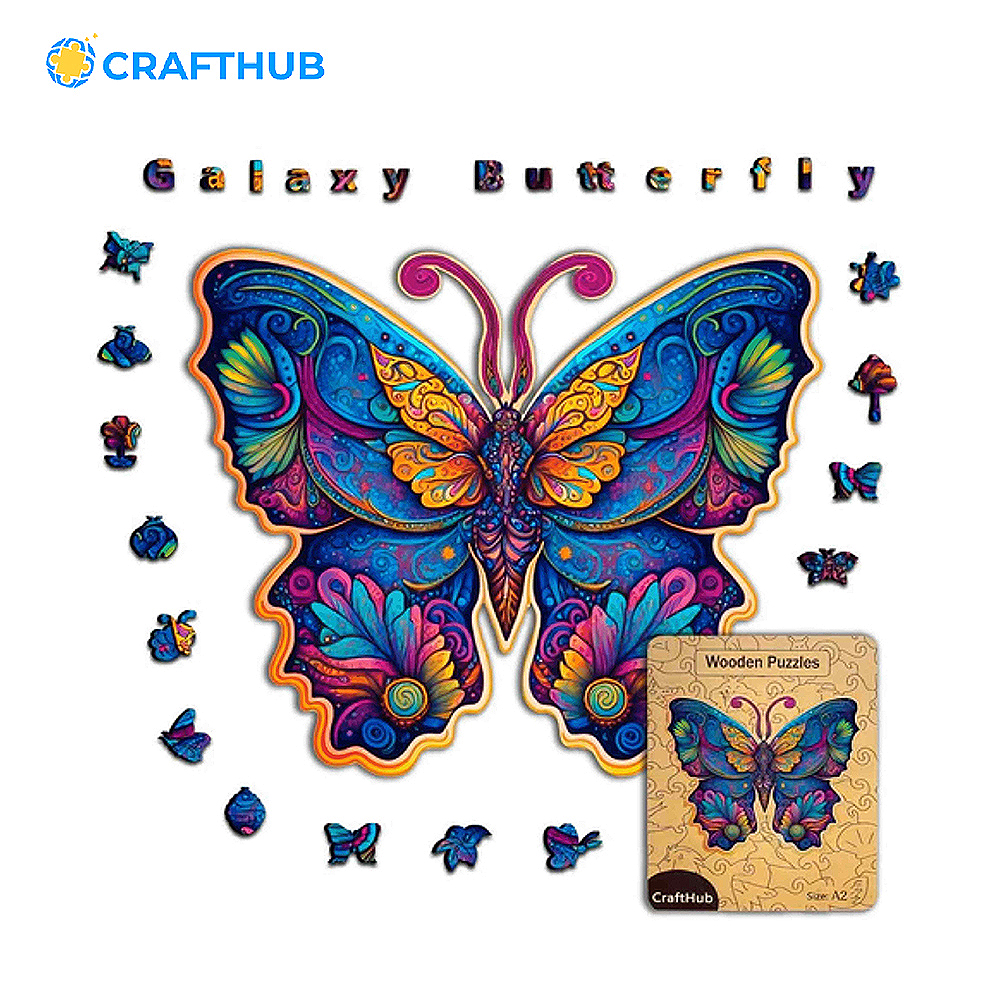 Crafthub Galaxy butterfly-nature pictures | thick and high quality jigsaw | A3 size with 121 puzzles ราคา 442 บาท*ส่งฟรี