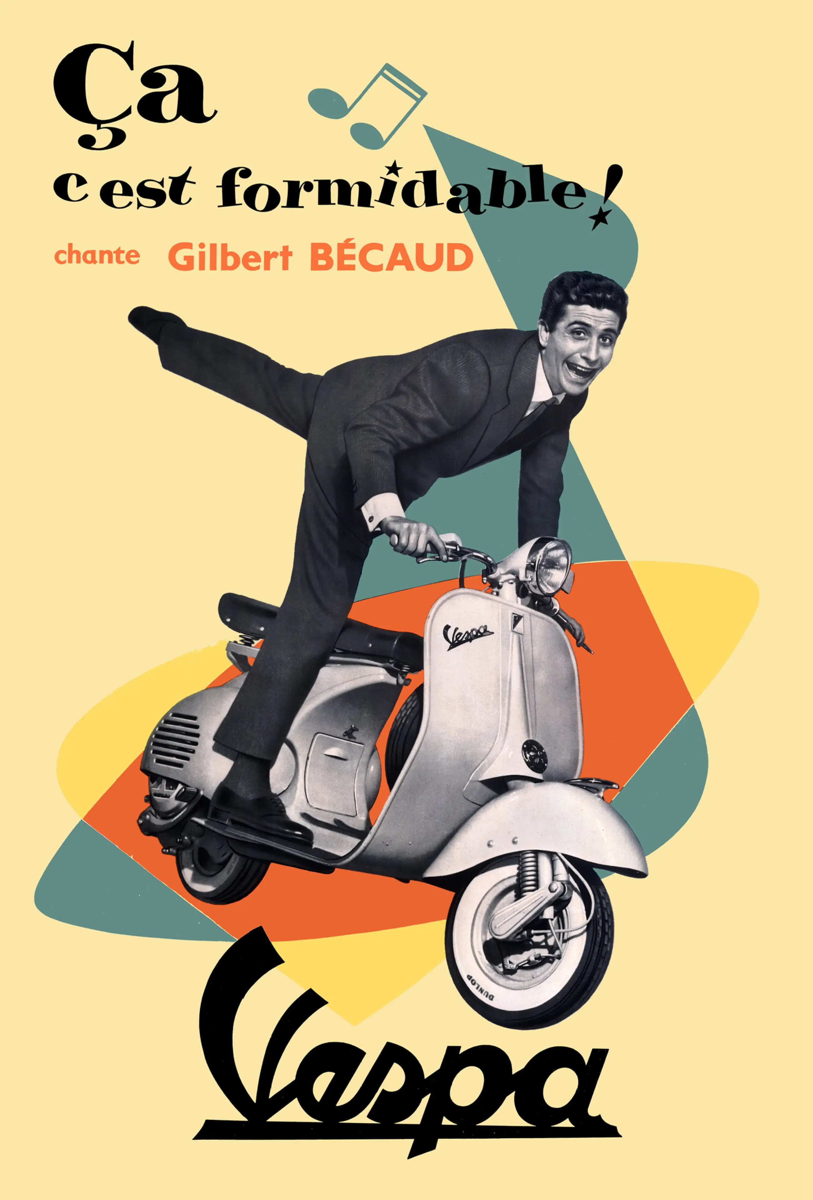 โปสเตอร์ Vespa Classic เวสป้า วินเทจ Poster โปสเตอร์ติดผนัง ของแต่งบ้าน แต่งห้องนอน 77poster