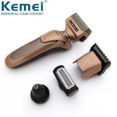 KEMEI 1622เครื่องโกนหนวด เครื่องตัดผม โกนเครา กรรไกรตัดขนหูจมูกชาย ชุดกรูมมิ่งชุดเครื่องโกนหนวดแบบชาร์จไฟ สามารถใช้นาน 60 นาที KEMEI 4 IN 1