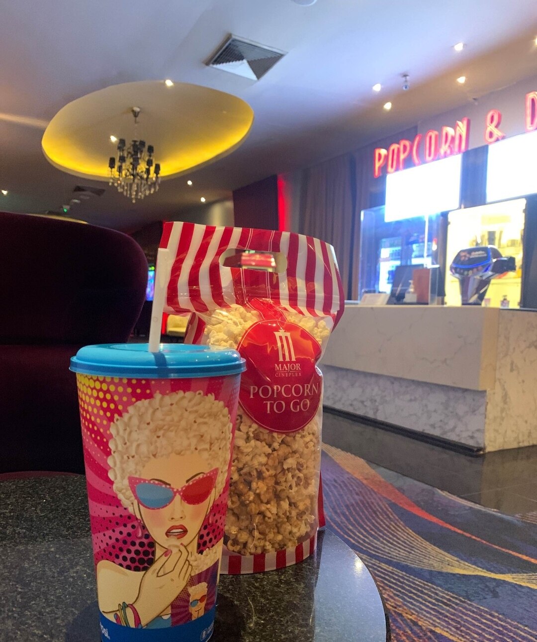 มุมมองเพิ่มเติมของสินค้า [คูปอง] MAJOR Popcorn เมเจอร์ Combo set ป๊อปคอร์น 85oz น้ำ 44oz ราคาถูก พร้อมส่งใช้ได้ทันที !!!