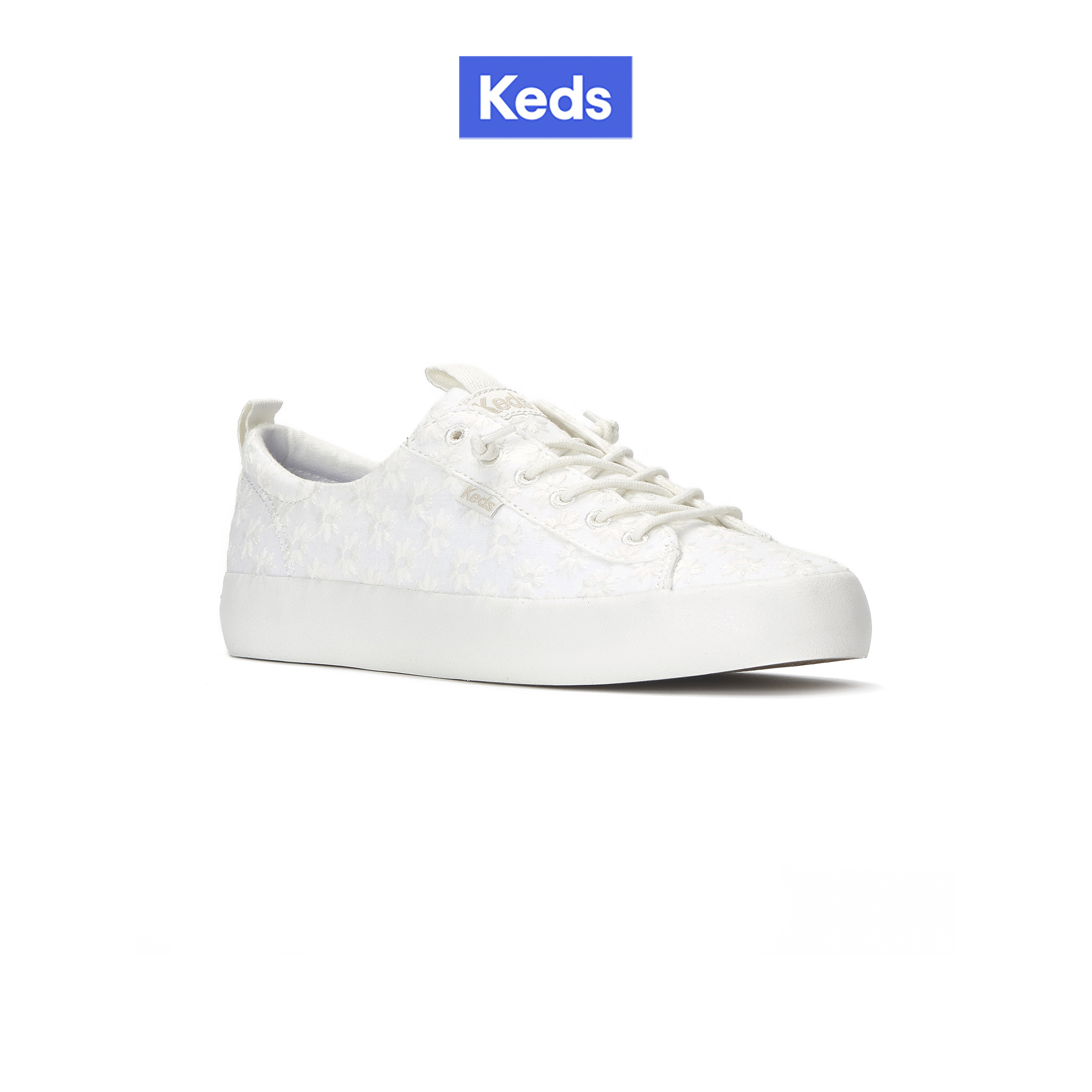 Keds Lace-Up Sneakers, Model Kickback Starburst Eyelet, White (Kw-Kickbk-5C-110) ราคา 2,850 บาท*ส่งฟรี