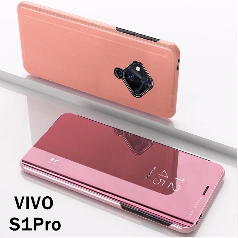 [ส่งจากไทย] เคสเปิดปิดเงา Case Vivo S1 Pro Smart Case เคสฝาเปิดปิดเงา สมาร์ทเคส เคสวีโว่ S1Pro เคสมือถือ เคสโทรศัพท์ Vivo S1Pro เคสกระเป๋า เคสเงา