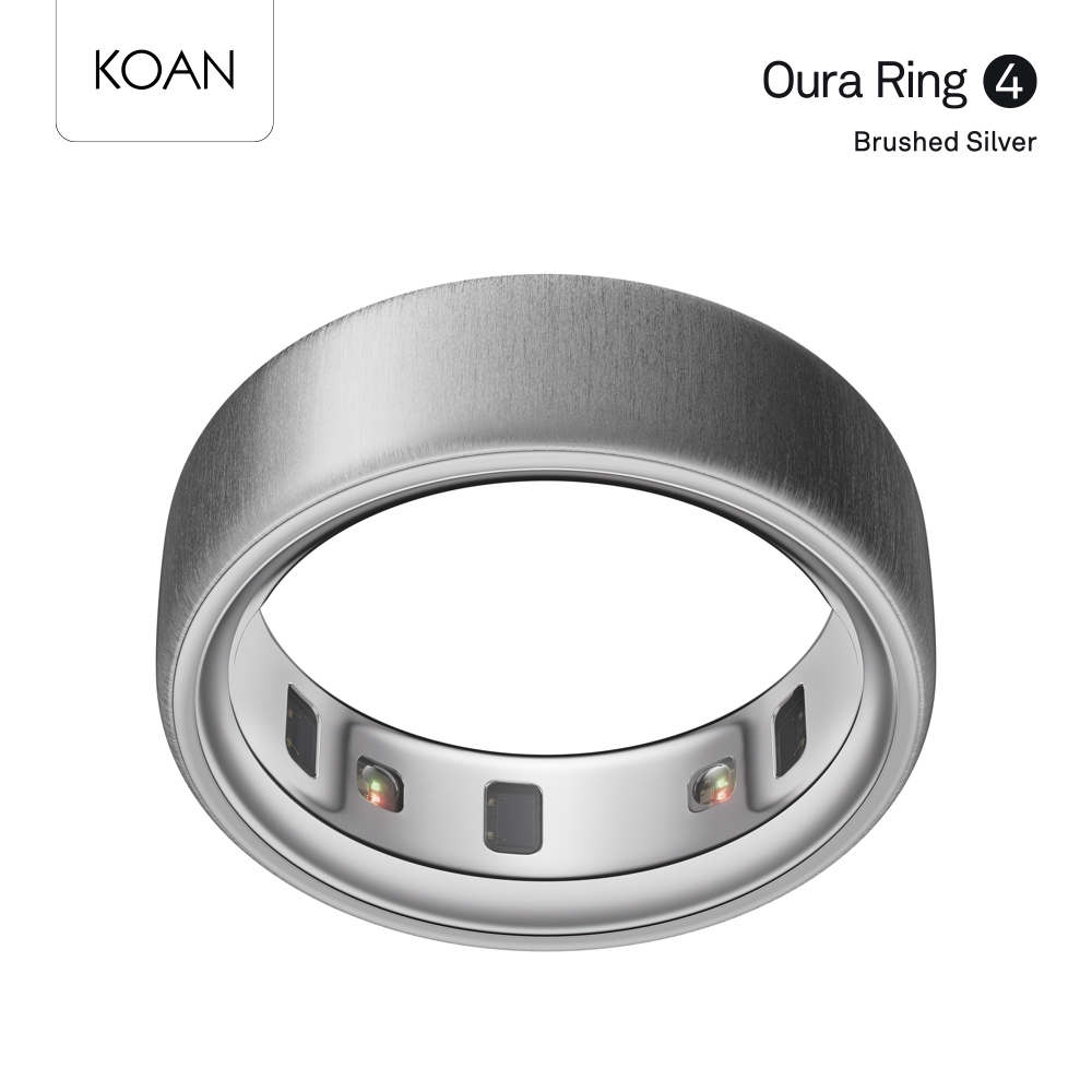 Oura Ring 4 Smart Ring - Health Tracking Ring, Light Gray / Brushed Silver ราคา 12,500 บาท*ส่งฟรี