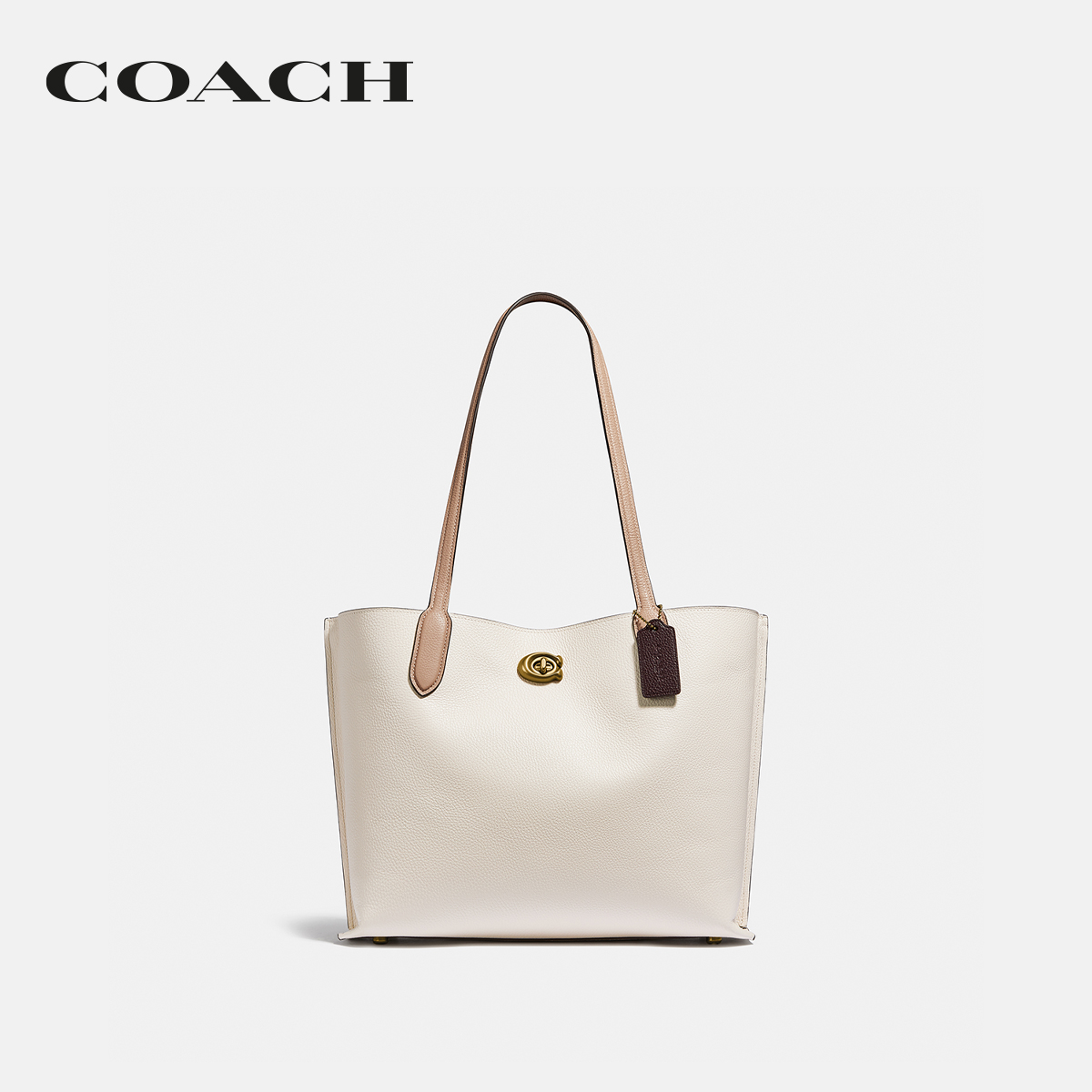 COACH กระเป๋าทรงสี่เหลี่ยมผู้หญิงรุ่น Willow Tote In Colorblock สีขาว C0691 B4CAH ราคา 18,500 บาท*ส่งฟรี
