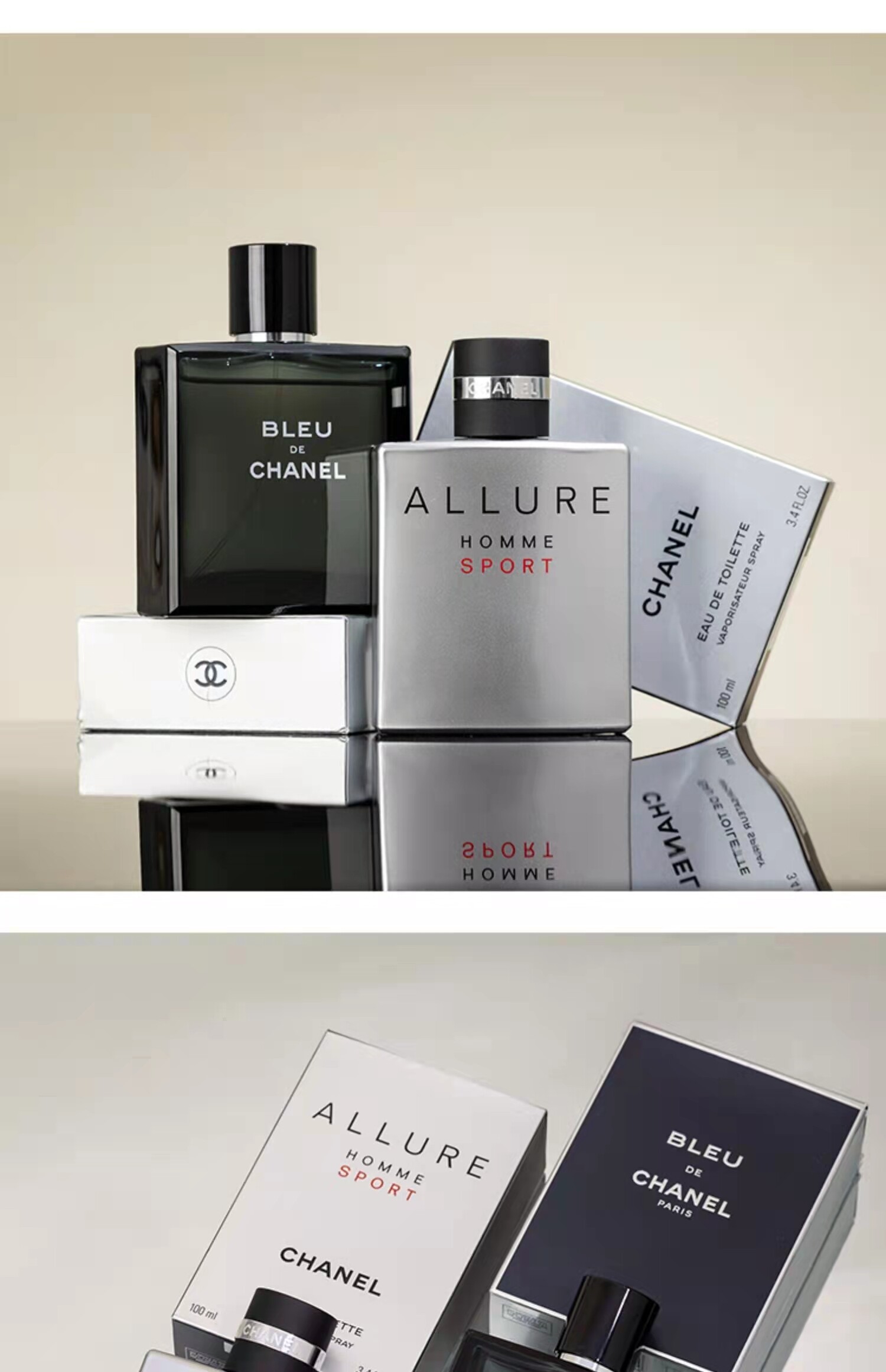 ลองดูภาพสินค้า 🏠ส่งจากกรุงเทพ🏠ชาแนลน้ำหอม Allure Homme Sport Perfume For Men EDT 100ml น้ำหอมสำหรับผู้ชาย