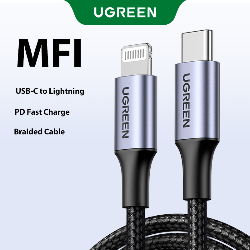 UGREEN MFI USB C to lightning for Apple Fast Charging Cable Compatible with iPhone 14 13 Pro Max iPad iPod Model: 60759