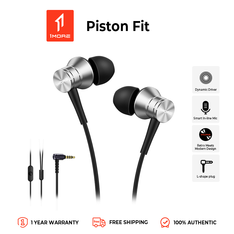 1MORE Piston Fit in-Ear Earphones Fashion Durable Headphones with 4 Color Options, Noise Isolation, Pure Sound, Phone Control with Mic for Smartphones/PC/Tablet - 3.5mm/Type-C ราคา 199 บาท*ส่งฟรี