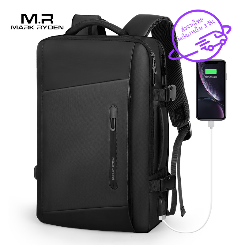 Mark Ryden 17 inch Laptop Backpack Raincoat Male Bag USB Recharging Multi-layer Space Travel Male Bag Anti-thief Mochila ราคา 1,035 บาท*ส่งฟรี