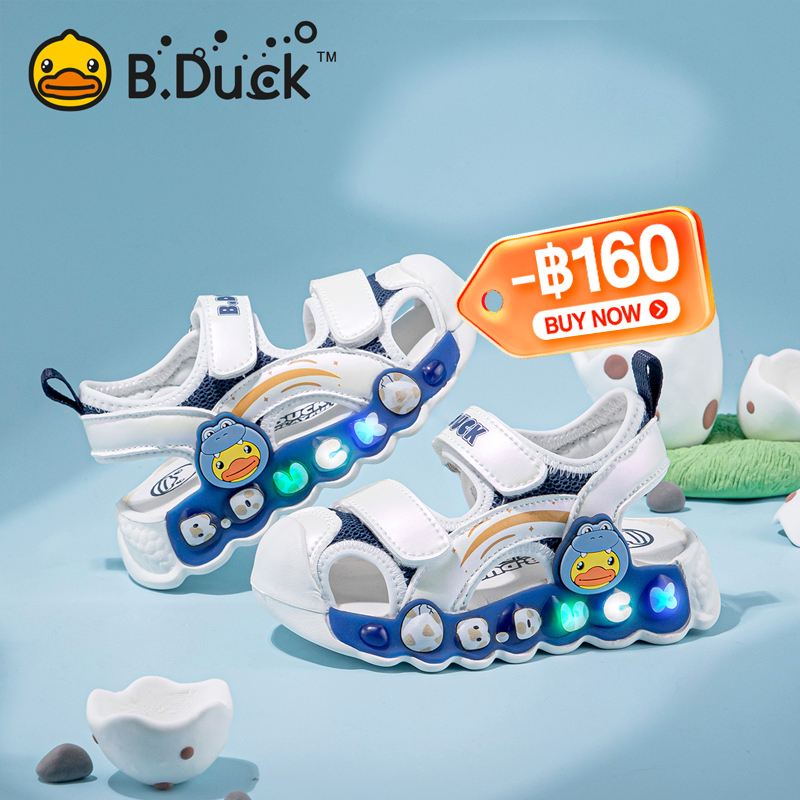 B.Duck Sneakers Anti-Collsion and Soft Boys' Sneakers Children's Comfortable and Cute Sneakers Boys And Girls Baby Shoes Summer Soft Soled Leather Sneakers ราคา 1,009 บาท*ส่งฟรี