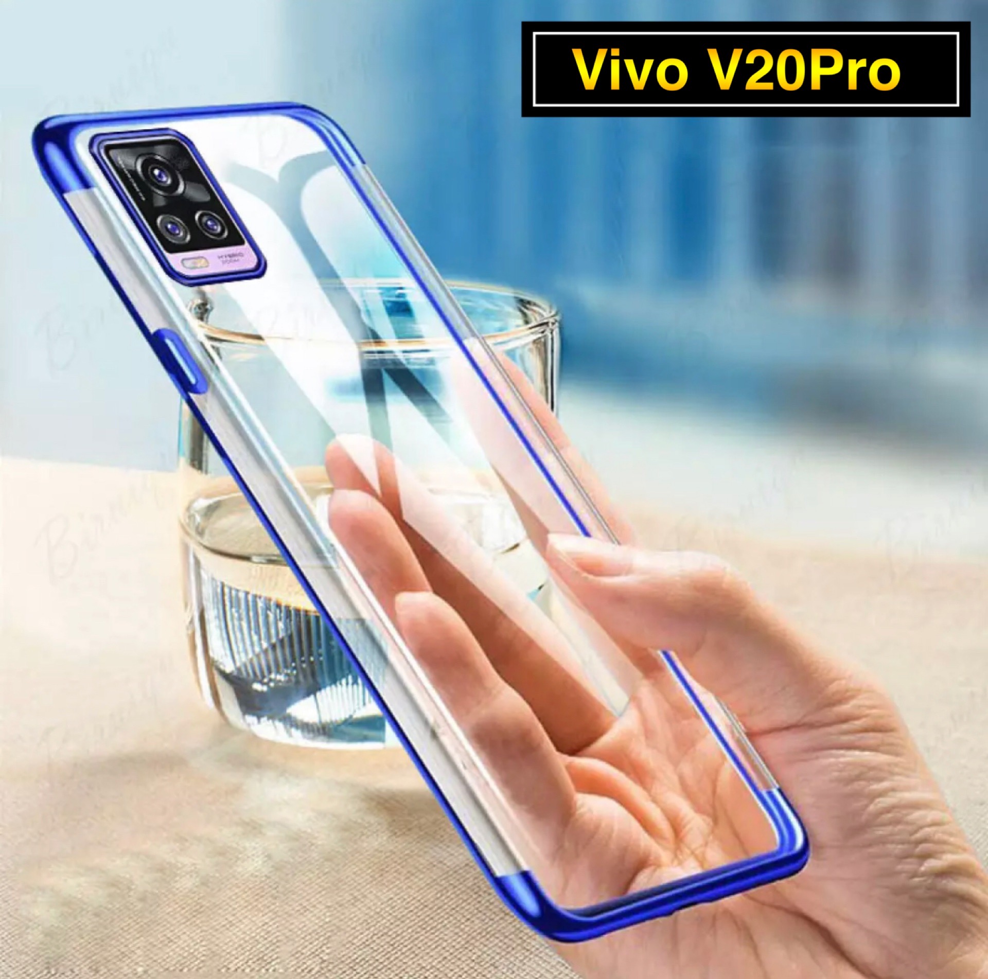 [ส่งจากไทย] Case Vivo V20Pro เคสวีโว่ เคส vivo V20pro เคสนิ่ม TPU CASE เคสขอบสีหลังใส เคสกันกระแทก เคสซีลีโคน เคส VIVO V20PRO