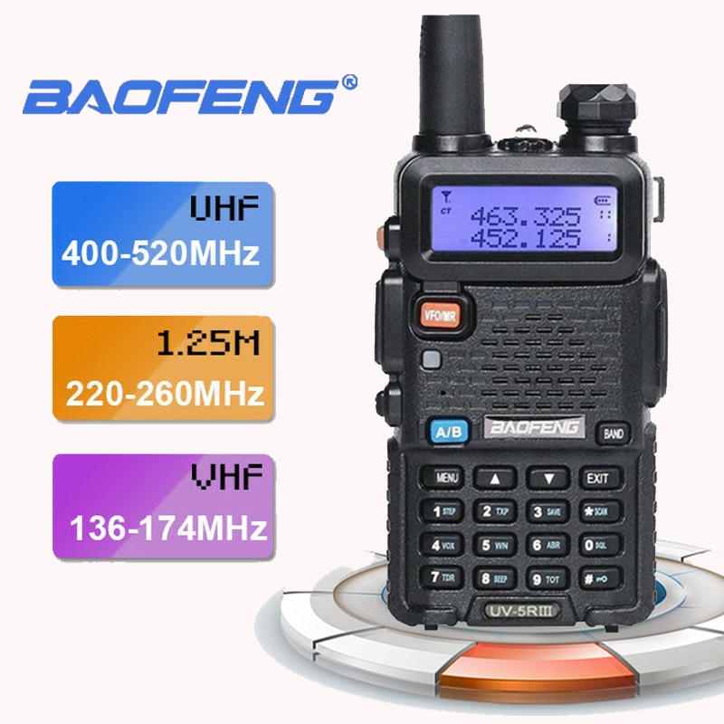 เกี่ยวกับสินค้า BAOFENG MALL【UV-5R III】จัดส่งได้ทันที วิทยุสื่อสาร สีแดง 245 แจกถุงสีแบบสุ่ม สามารถใช้ย่าน245ได้ Tri-Band Dual Antenna 5W VHF AndUHF Walkie Mobile Transceiver Radios Comcion
