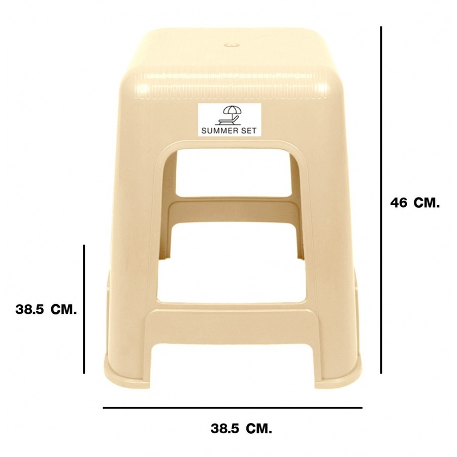 Global House SUMMER SETเก้าอี้พลาสติกทรงเหลี่ยม รุ่นไดโนFT-206/Aสีครีม รับประกันของเเท้ ราคา 109 บาท*ส่งฟรี