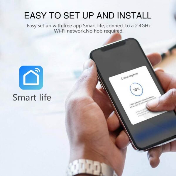 ภาพประกอบของ Tuya สมาร์ทปลั๊กพ่วง Wi-Fi และช่อง USB เปิดปิด ตั้งเวลานอกบ้านผ่านแอป สั่งงานด้วยเสียง Google Home/Alexa สัญญาณ Wi-Fi Smart Strip Plug