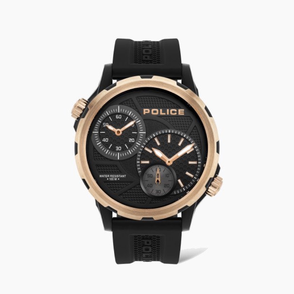 POLICE นาฬิกาข้อมือผู้ชาย Multifunction QUITO watch รุ่น PL-16019JPBR/02P สีดำ นาฬิกาข้อมือ ราคา 6,500 บาท*ส่งฟรี