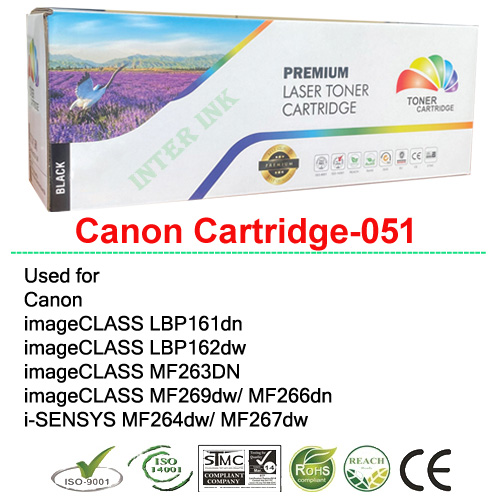 Compatible Toner for Canon Mf263Dn/ Mf269Dw/ Mf266Dn/ Mf264Dw/ Mf267Dw (Cartridge-051) ราคา 190 บาท*ส่งฟรี