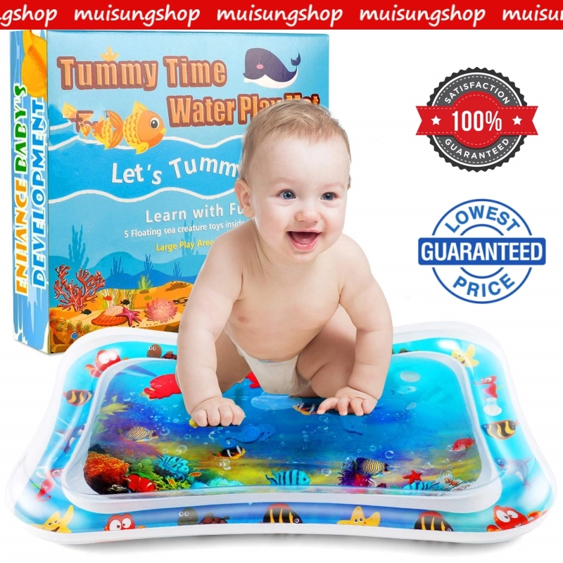 ภาพหน้าปกสินค้าMUISUNGSHOP ฺBABY Slapped pad Water Mat ของเล่นสำหรับเด็กเล็ก ของเล่นทารกแรกเกิด Inflatable Tummy Time เบาะน้ำสำหรับเล่น