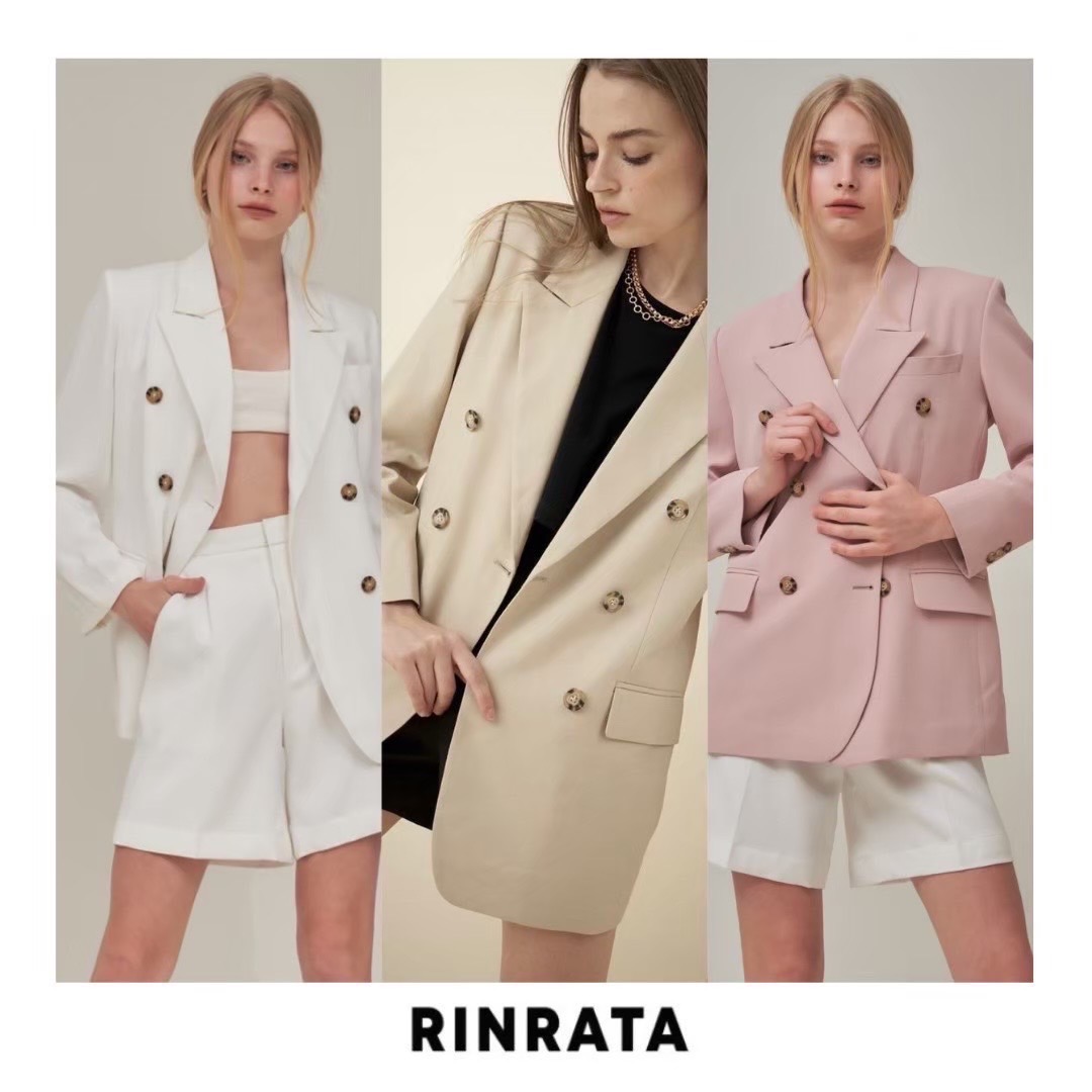 RINRATA - Becca Blazer - เสื้อสูท แจคเกต กระดุม 6 เม็ด อยู่ทรง ทรงโอเวอร์ไซส์เล็กน้อย เสื้อเที่ยว ทำงาน Jacket Blazer สูทแฟชั่น สูท ราคา 5,261 บาท*ส่งฟรี