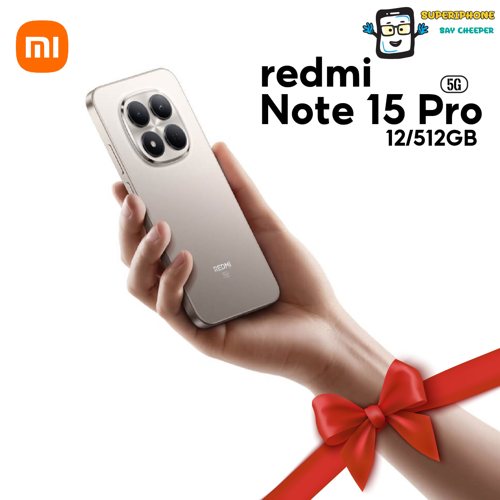 Redmi Note 15 Pro 5g Model (12+512Gb) Waterproof Ip69K New Model Camera ราคา 12,780 บาท*ส่งฟรี