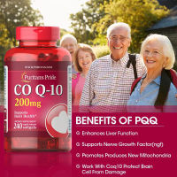 Exp03/2028 Puritans Pride CoQ10  200 Mg 240Sofgels วิตามินเพื่อสุขภาพ หัวใจ แพ็กเก็จใหม่