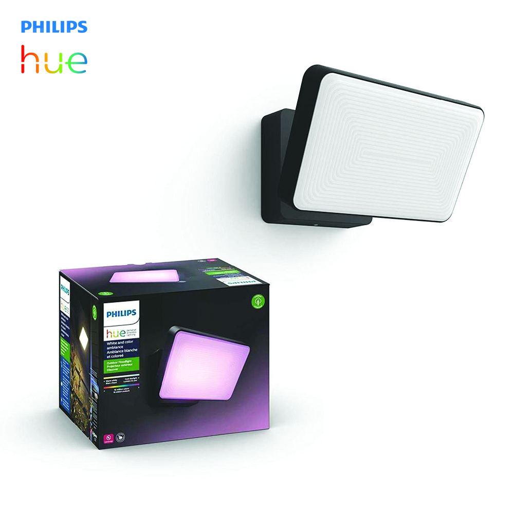 Philips Hue Discover Outdoor White & Color Ambiance Smart Floodlight (Hue Hub Required) ไฟเปลี่ยนสีอัจฉริยะ รุ่น Discover Outdoor แบบติดตั้งสายไฟ By Mac Modern ราคา 8,900 บาท*ส่งฟรี