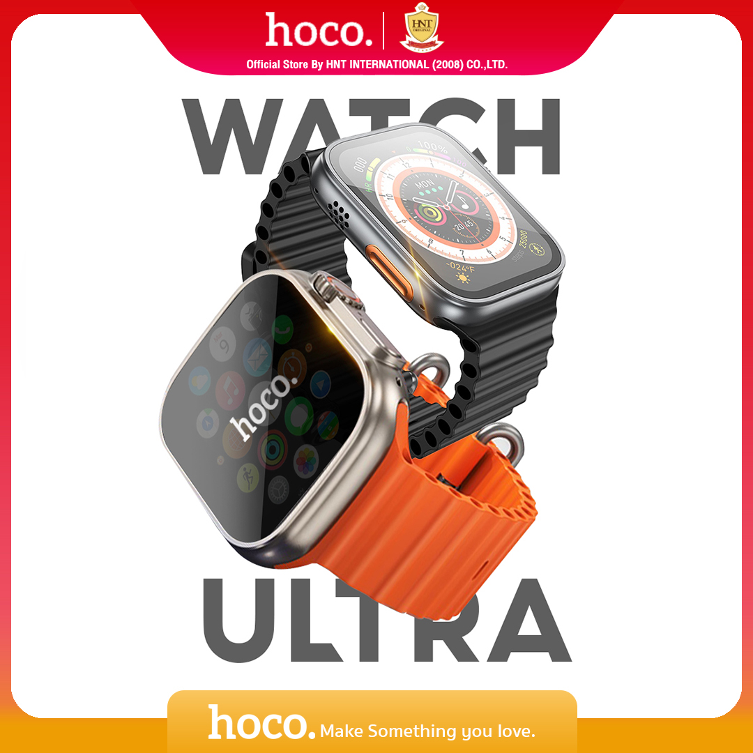 (Hoco Thailand) HOCO Y12 Ultra โทรเข้าออกได้ (ios ,Android ) Bluetooth 5.0 Call Smart Watch Sports Fitness Tracker FHD Display นาฬิกาโทรได้ สมาร์ทวอช ราคา 959 บาท*ส่งฟรี