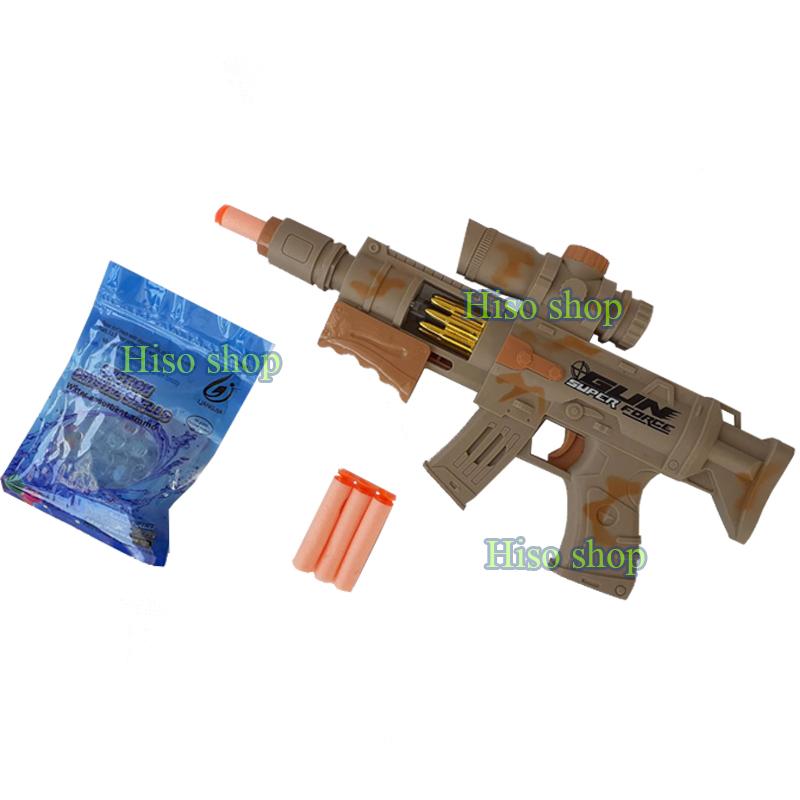 ปืนของเล่น toy Gun Super Force พร้อมลูกกระสุนเนิฟ+กระสุนเจล สีสันสดใสสวยงาม ราคา 285 บาท*ส่งฟรี