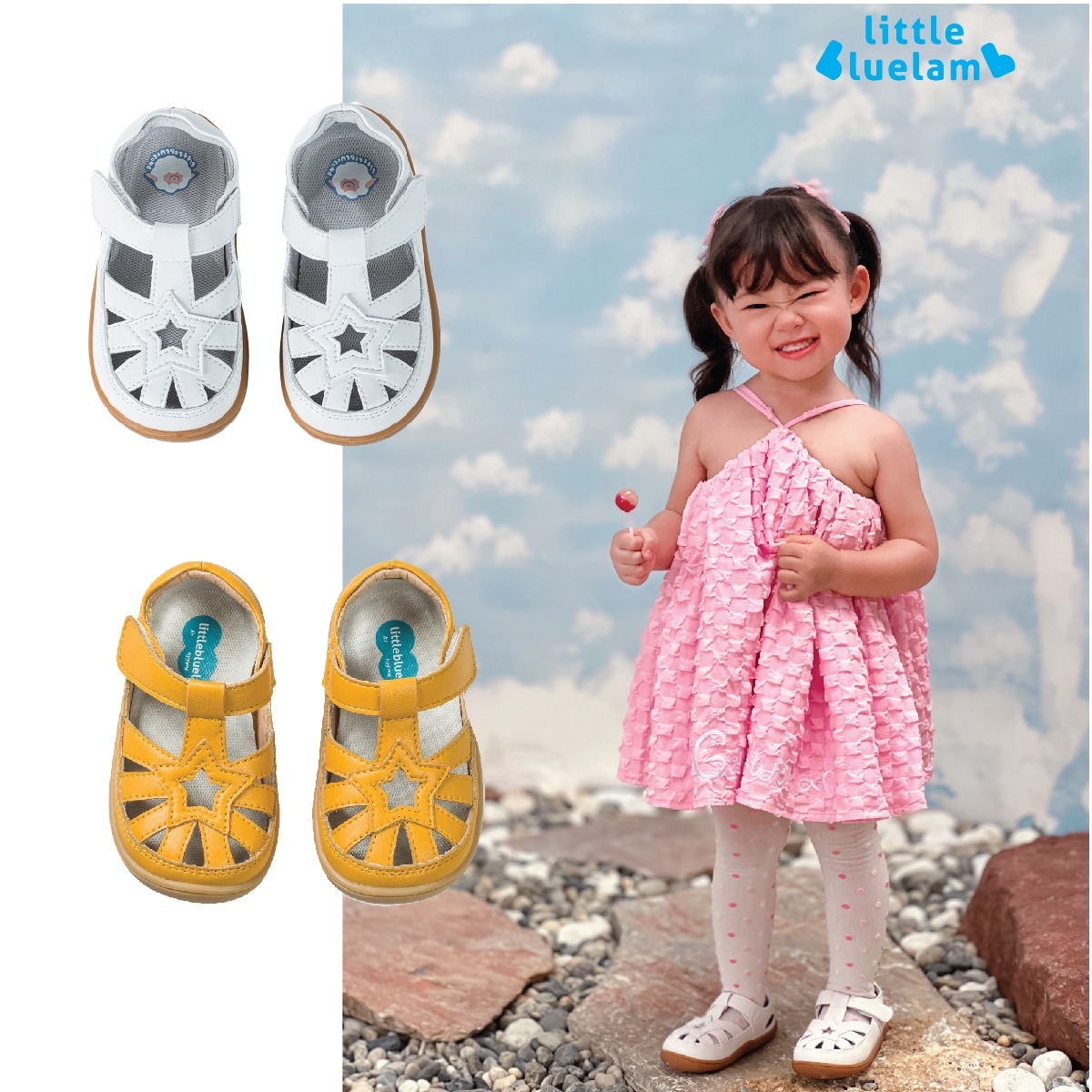 littlebluelamb รองเท้าเด็ก, รองเท้าหัดเดิน 0-2 ขวบ (BB-B413063-WH) รองเท้าลำลองหญิง,รองเท้าเพื่อสุขภาพ,รองเท้าที่คุณหมอแนะนำ,รองเท้าเด็กผู้หญิง ราคา 1,490 บาท*ส่งฟรี