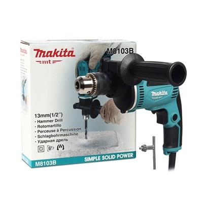 ดูภาพ MAKITA สว่านไฟฟ้า สว่านกระแทก(เจาะปูนได้) 13 มม.(1/2นิ้ว, 430วัตต์) รุ่น M8103B ++โฉมใหม่ มาแทน MAKTEC มาคเทค MT817++ เพิ่มเติม MAKITA สว่านไฟฟ้า สว่านกระแทก(เจาะปูนได้) 13 มม.(1/2นิ้ว, 430วัตต์) รุ่น M8103B ++โฉมใหม่ มาแทน MAKTEC มาคเทค MT817++