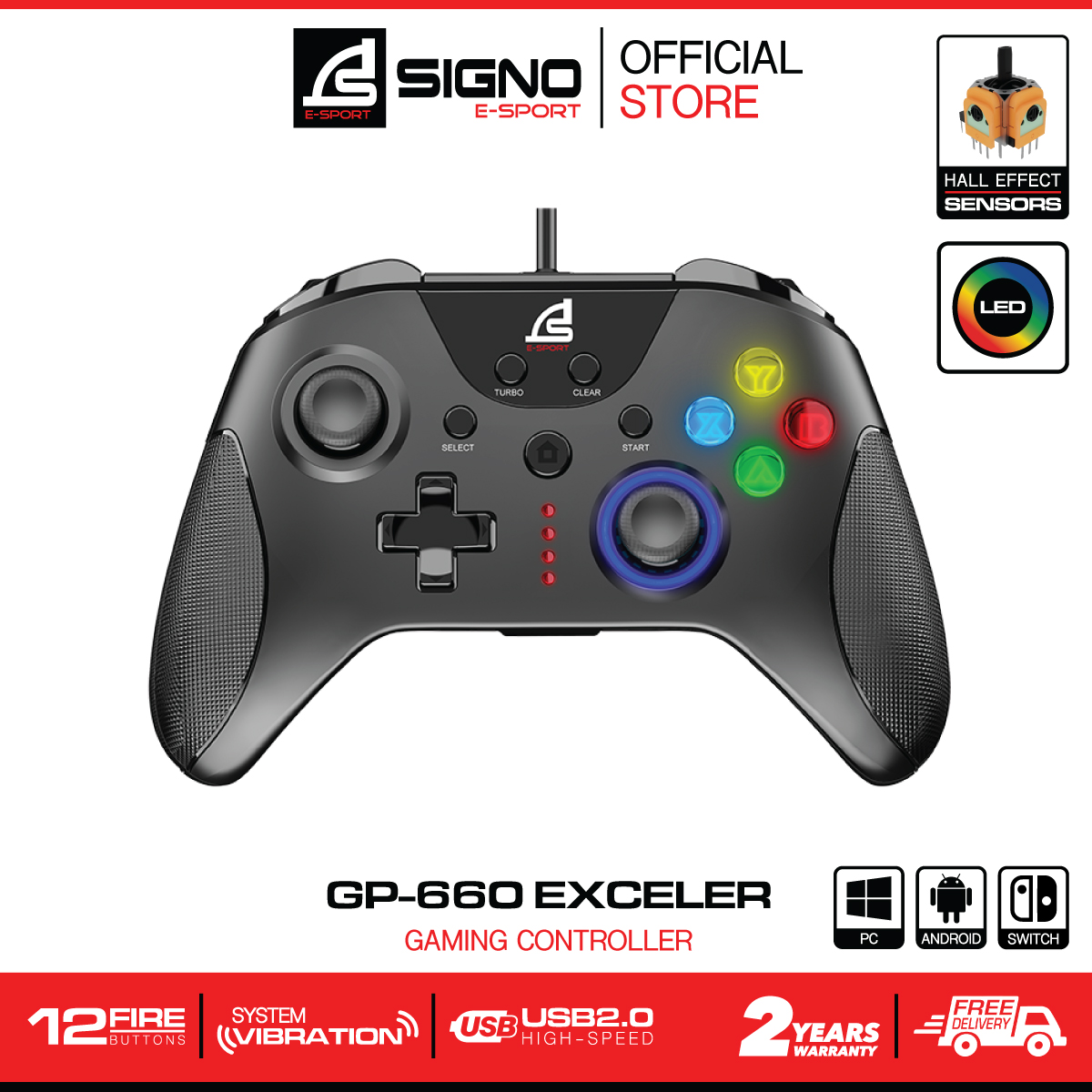 SIGNO E-Sport Gaming Controller EXCELER GP-660 (Game Controller) ราคา 550 บาท*ส่งฟรี