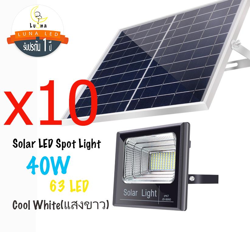 Luna LED Solar Spot Light 2018 โคมไฟแอลอีดีสปอตไลท์โซล่าเซลล์ 40W   จำนวน 10 ชุด