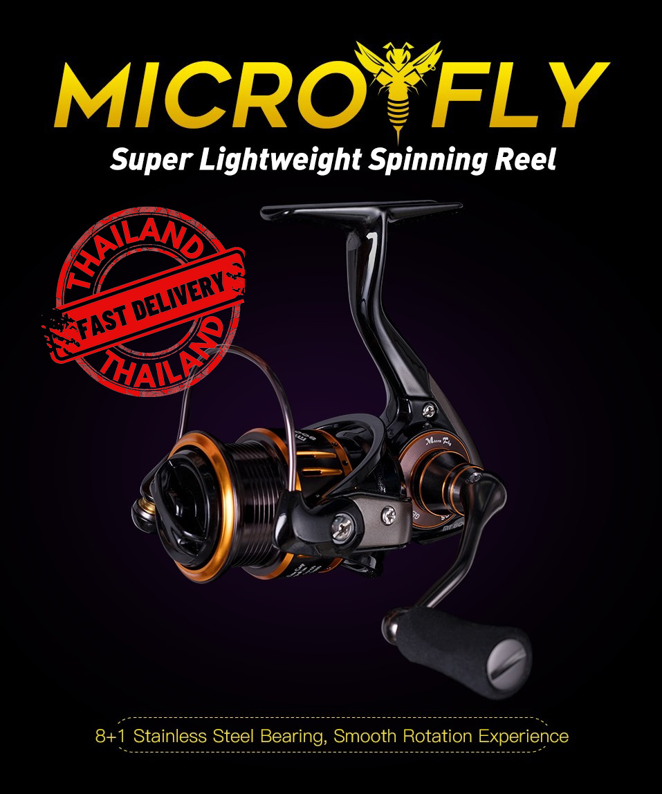Kingdom Micro FLY Spinning Fishing Reel1000 2000 3000 8+1BB 5.2:1