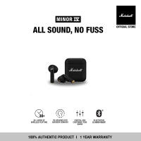 MARSHALL MINOR IV BLACK - รับประกัน 1 ปี + ส่งฟรีทั่วไทย (หูฟังบลูทูธ หูฟังไร้สาย หูฟัง true wireless หูฟัง marshall ของแท้ หูฟังเบสหนัก)