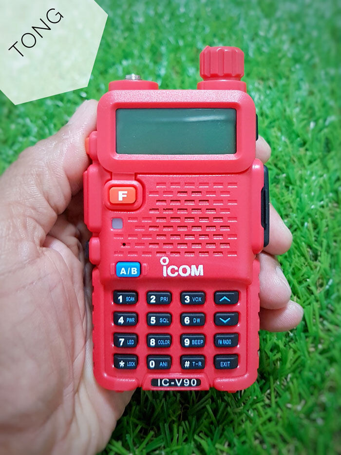 วิทยุสื่อสาร รุ่น IC-V90 ระบบ VHF/FM 136-174,400-470MHz ด้วยกำลังส่ง 5-7W. ระยะ 2-5 กิโลเมตร 2 บรรทัด Walkie-talkie