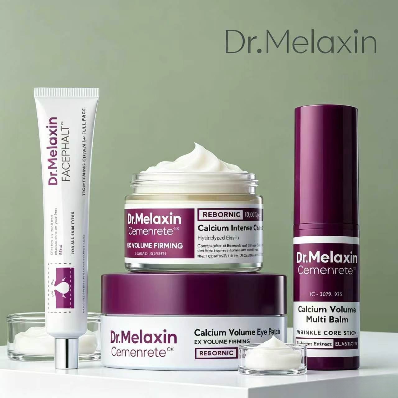 Dr.Melaxin Cemenrete 4-Piece Nourishing Set, Imported from Korea, Rebornic Collagen 10,000Ppm, Takes Care of Wrinkles, Keeps Skin Moisturized. ราคา 376 บาท*ส่งฟรี