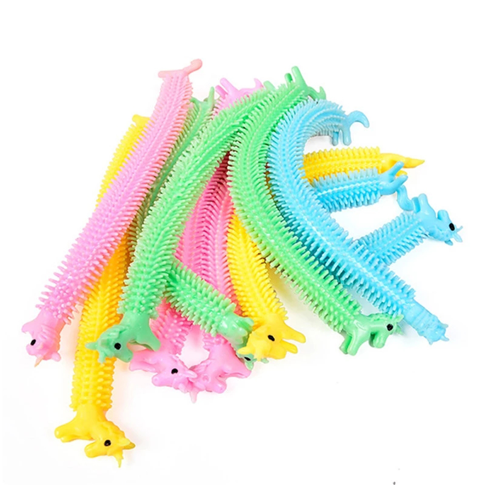 KENNEDY 2/3/5/10 Pcs สีสุ่มออทิสติกระบายความดันของเล่นหนอนก๋วยเตี๋ยว Anti ความเครียดของเล่น TPR เชือกยืด String