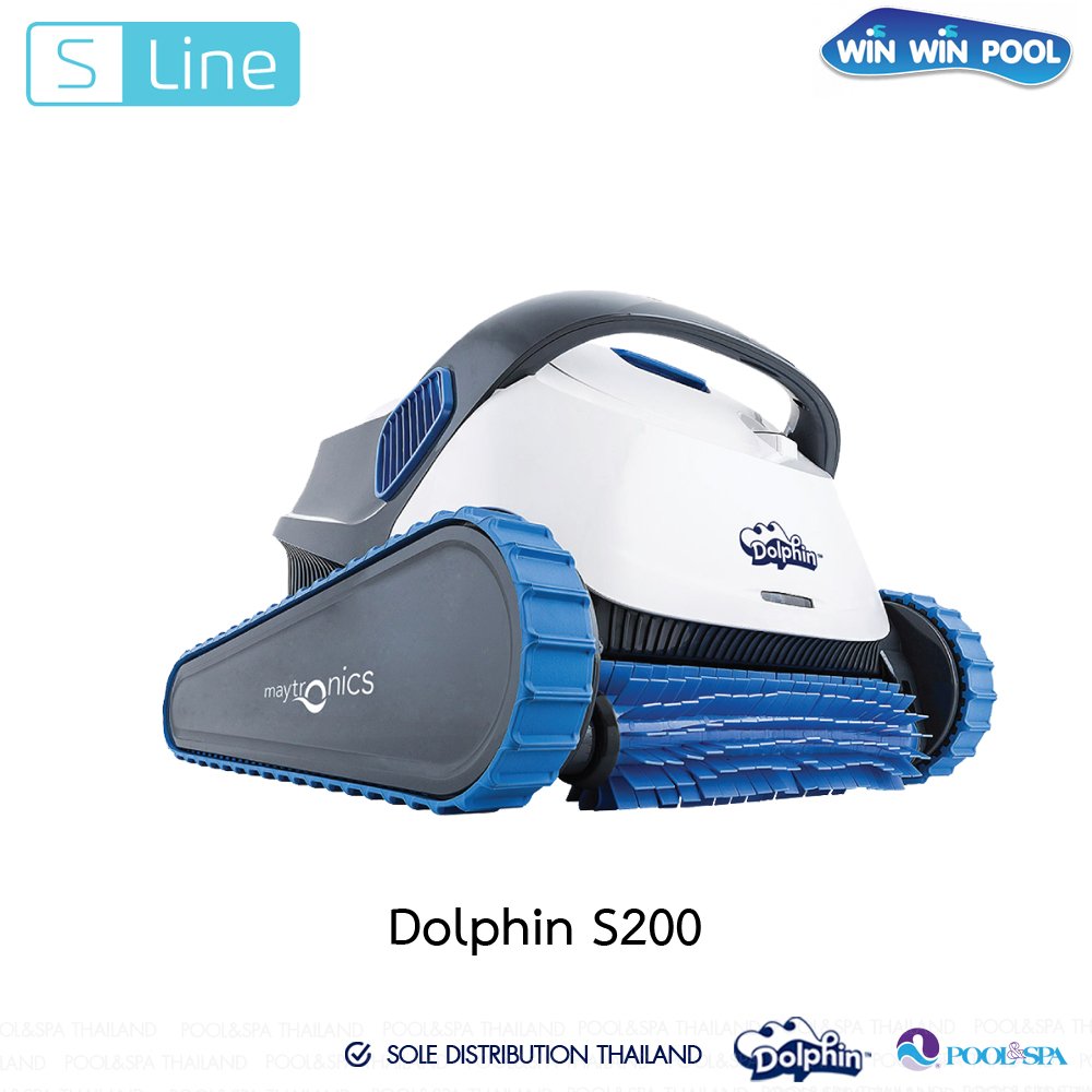 Dolphin S200 Robotic pool cleaner for Residential Pool หุ่นยนต์ทำความสะอาดสระว่ายน้ำ สำหรับสระบ้าน ราคา 53,243 บาท*ส่งฟรี