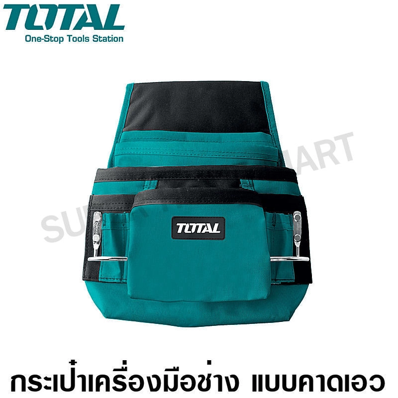 ภาพหน้าปกสินค้าTotal กระเป๋าเครื่องมือช่าง คาดเอว ขนาด 32 x 28 ซม. รุ่น THT16P1011 ( กระเป๋าคาดเอว ) ( Single Tools Pouch )