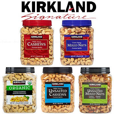 ข้อมูลประกอบของ พร้อมส่ง Kirkland Signature Extra Fancy Mixed Nuts ถั่วอบรสเกลือ / ไม่เกลือ Cashews เม็ดมะม่วงหิมพานต์ ของแท้ อร่อยมาก