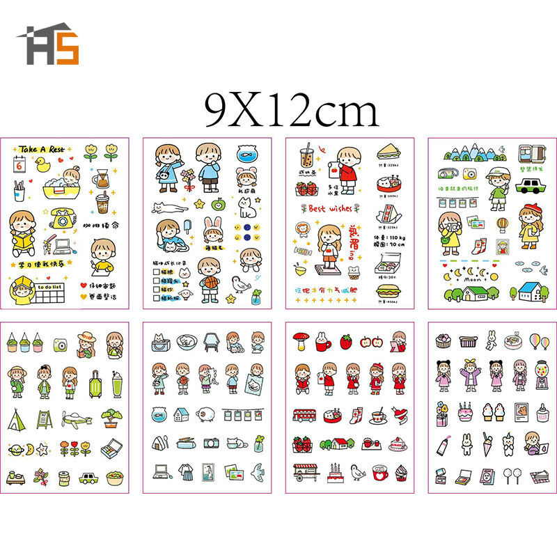 MENGNI สติ๊กเกอร์ ชุดสติ๊กเกอร์ การ์ตูนน่ารัก ไม่ซ้ำลาย สติกเกอร์DIY สติ๊กเกอร์ติดกล่อง สติ๊กเกอร์ลายการ์ตูน สติ๊กเกอร์ตกแต่ง ตกแต่งลายการ์ตูน สติกเกอร์การ์ตูนน่ารัก（การจัดส่งแบบสุ่ม）