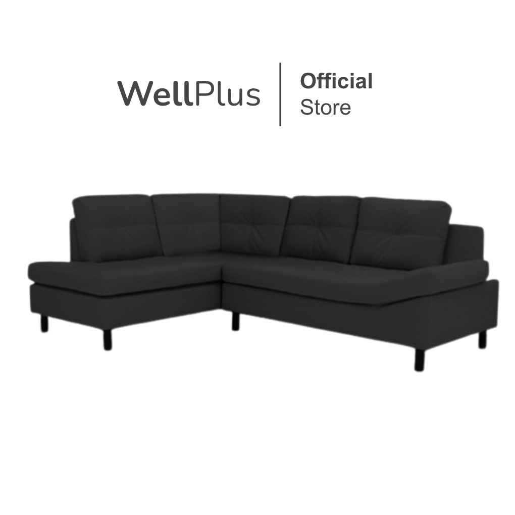 WellPlus โซฟาหนังสังเคราะห์ L-Shape เหมาะกับการนั่งทำกิจกรรมกับครอบครัว แข็งแรง ทนทาน หุ้มด้วยหนัง PVC ราคา 7,599 บาท*ส่งฟรี
