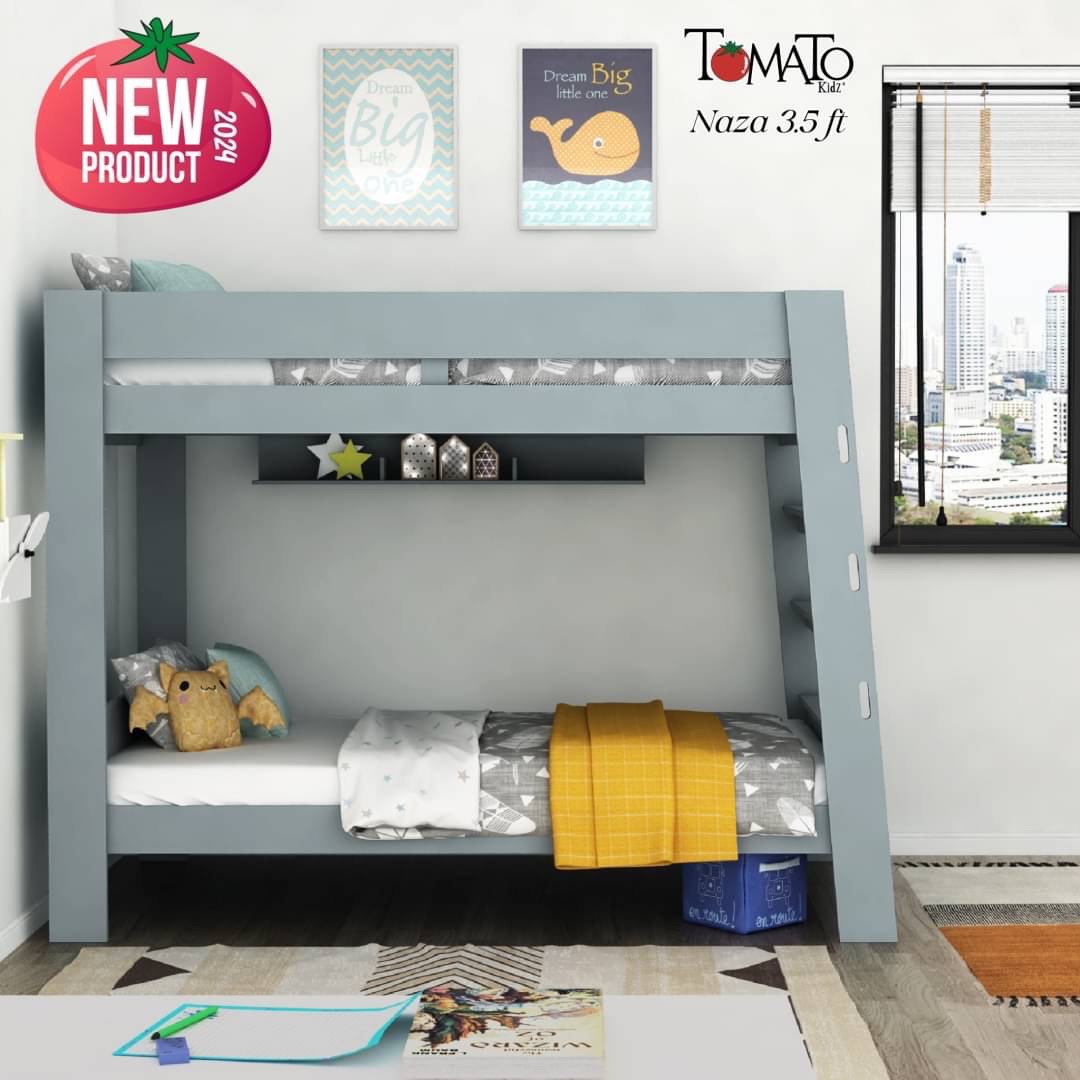 Tomato KidZ เตียง2ชั้น รุ่น NAZA | ติดตั้งฟรีในกทมและปริมณฑล |แข็งแรง| ทนทาน | นอนได้ตั้งแต่เด็กจนโต ราคา 18,900 บาท*ส่งฟรี