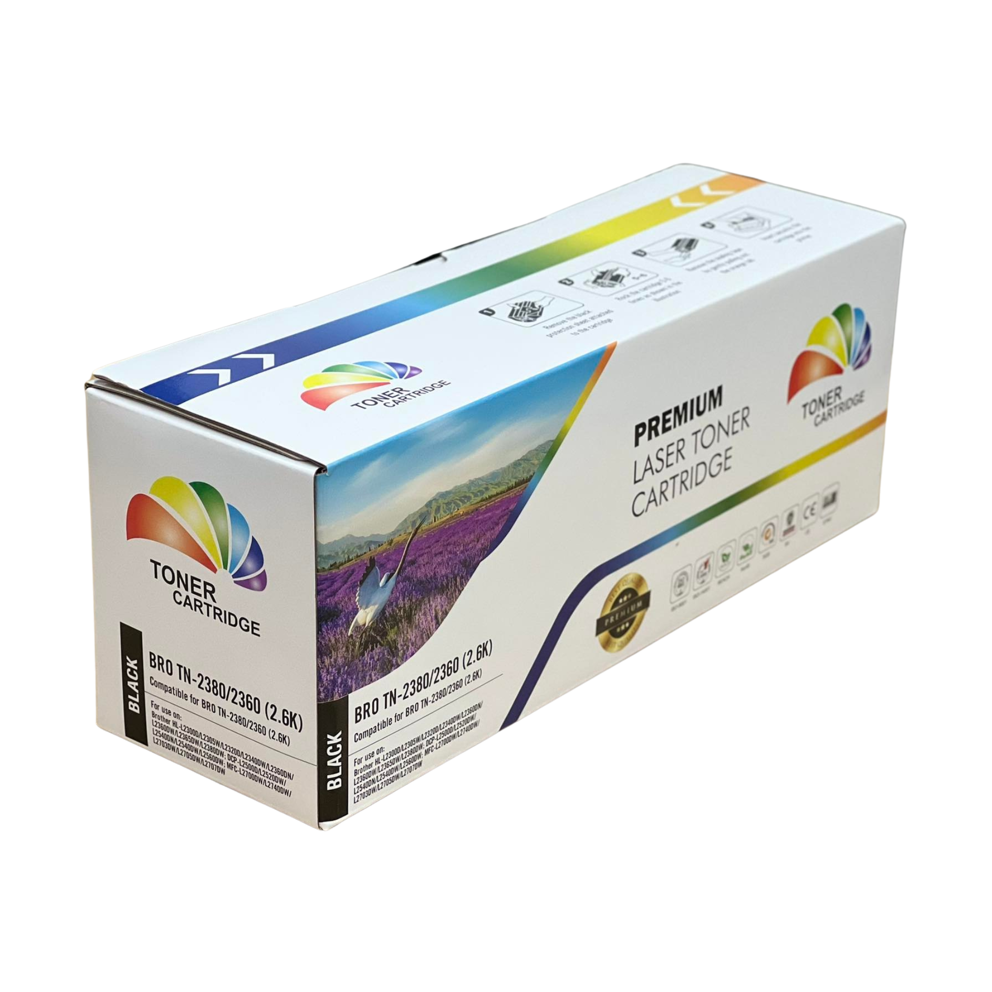 TN-2380 / TN2380 / หมึกพิมพ์เลเซอร์เทียบเท่า / HL-L2320D / HL-L2360DN / HL-L2365DW / DCP-L2520D / DCP-L2540DW / MFC-L2700D / MFC-L2700DW / MFC-L2740DW / สีดำ / 2,600 แผ่น / 1 กล่อง ราคา 250 บาท*ส่งฟรี