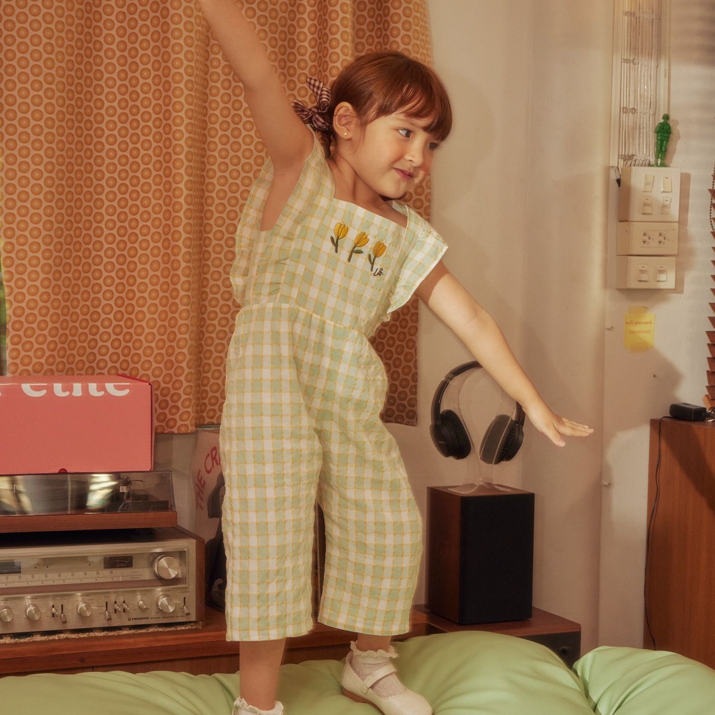 lookbookpetite lollipop jumpsuit green scott จั๊มสูท สีเขียว ลายสก็อต ราคา 912 บาท*ส่งฟรี