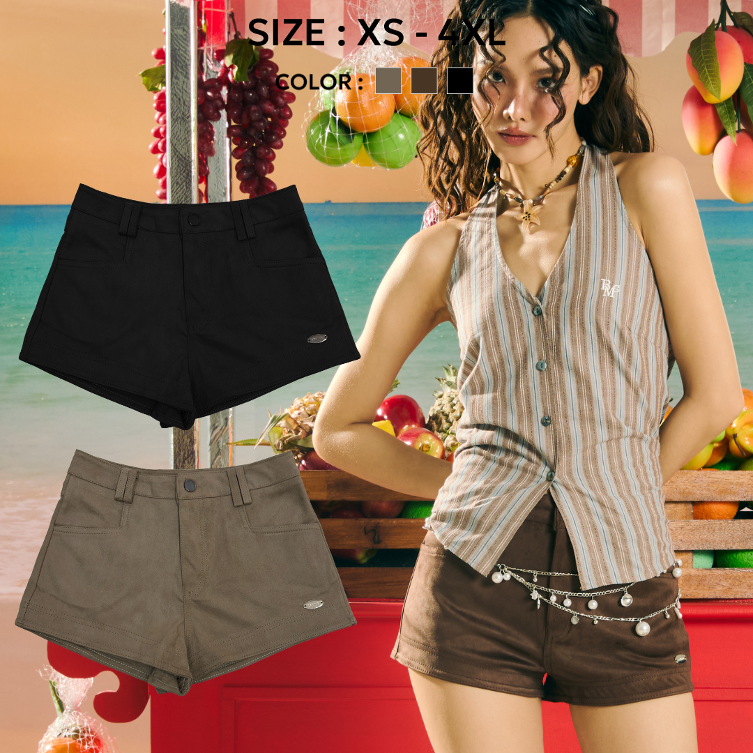 Bemingshorts035(XS-4XL)-Utility Shorts กางเกงขาสั้นเอวสูง ทรงสวย ช่วยให้ขาดูยาว ใส่แล้วมั่นใจ ราคา 445 บาท*ส่งฟรี