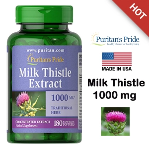 ภาพหน้าปกสินค้าHOT Puritan\'s Pride Milk Thistle 1000 Mg วิตามินบำรุงตับ ปกป้องเซลล์ตับจากการถูกทำลาย ที่เกี่ยวข้อง