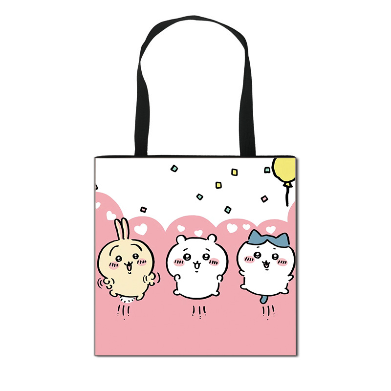 Chiikawa Chiikawa กระเป๋าช้อปปิ้งขนาดใหญ่แฟชั่นน่ารักเด็กกระเป๋าถือถุงเก็บอาหารชุด ราคา 149 บาท*ส่งฟรี