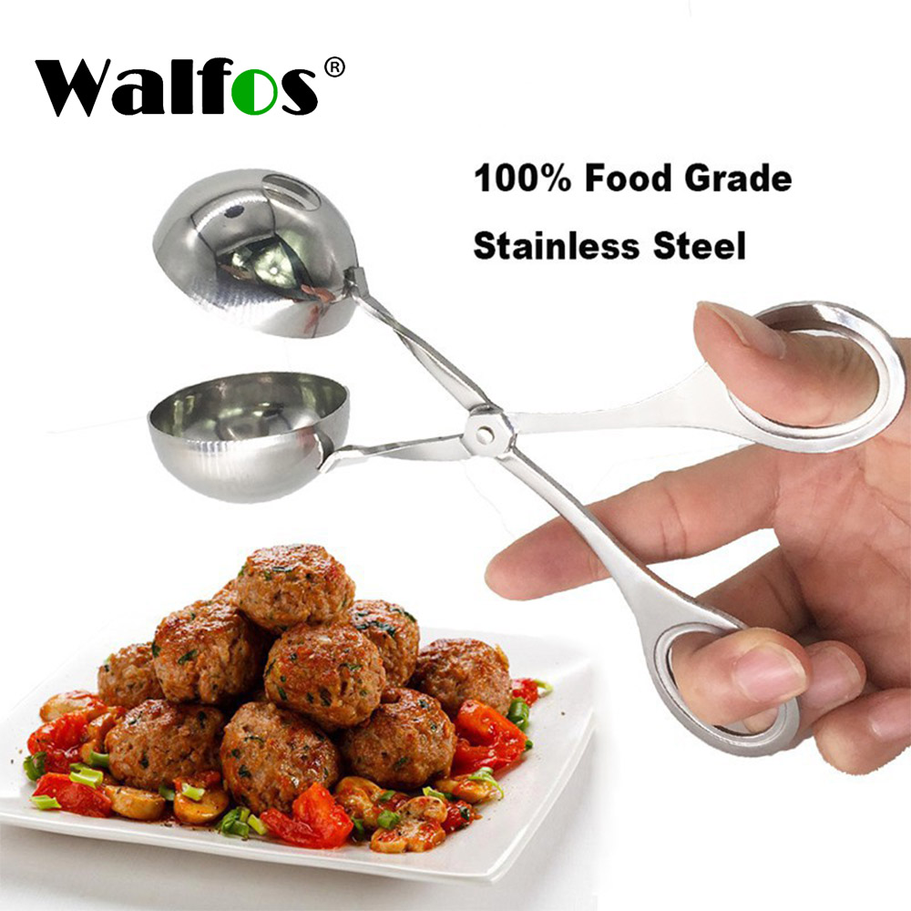 Walfos stainless steel meatball maker stuffed meatball clip DIY fish meat rice ball maker ราคา 61 บาท*ส่งฟรี
