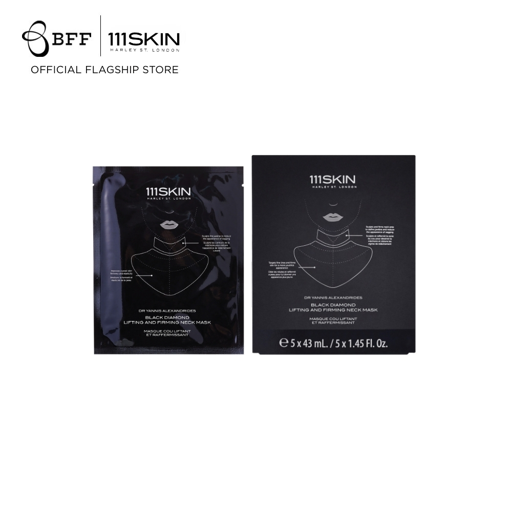 111SKIN - Black Diamond Lifting & Firming Neck Mask 5x43 ml 111สกิน แบล็ค ไดมอนด์ ลิฟติ้ง แอนด์ เฟิร์มมิ่ง มาสก์ ราคา 4,400 บาท*ส่งฟรี