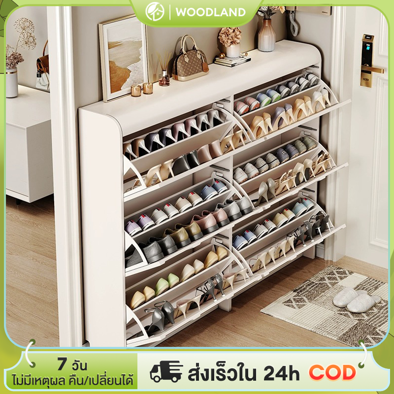 WD ตู้เก็บรองเท้า 50/80/100CM กล่องใส่รองเท้า ตู้เก็บรองเท้าไม้ ตู้เก็บรองเท้าที่มีสามชั้น มีให้เลือก แข็งแรง ทนทาน ความจุสูง ประหยัดพื้นที่ ราคา 1,229 บาท*ส่งฟรี
